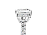 White gold Princess Solitaire Diamond Engagement Ring with Pavé Band and Six-Prong Setting_64