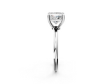 White gold Princess Solitaire Diamond Ring with 4-Prong Setting on a Classic Band_5