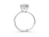 White gold Princess Solitaire Diamond Ring with 4-Prong Setting on a Classic Band_6