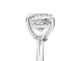 White gold Princess Solitaire Diamond Ring with 4-Prong Setting on a Classic Band_8