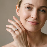 White gold Princess Solitaire Diamond Ring with Channel Set Band and Bezel Prong Setting_69
