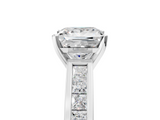 White gold Princess Solitaire Diamond Ring with Channel-Set Band and Four-Prong Setting_28
