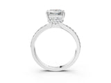 White gold Princess Solitaire Diamond Ring with Channel Set Band and Six-Prong Setting_51