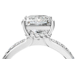 White gold Princess Solitaire Diamond Ring with Channel Set Band and Six-Prong Setting_52