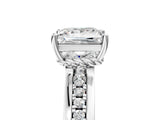 White gold Princess Solitaire Diamond Ring with Channel Set Band and Six-Prong Setting_53