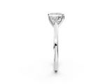 White gold Princess Solitaire Diamond Ring with Four-Prong Setting and Classic Band_25