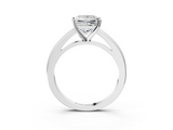 White gold Princess Solitaire Diamond Ring with Four-Prong Setting and Classic Band_26