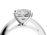White gold Princess Solitaire Diamond Ring with Four-Prong Setting and Classic Band_27