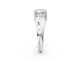 White gold Princess Solitaire Diamond Ring with Six-Prong Cathedral Setting_34