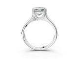 White gold Princess Solitaire Diamond Ring with Six-Prong Cathedral Setting_35