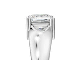 White gold Princess Solitaire Diamond Ring with Six-Prong Cathedral Setting_37