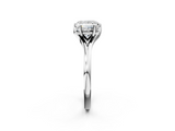 White gold Princess Solitaire Diamond Ring with Six-Prong Setting and Tapered Band_25
