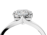 White gold Princess Solitaire Diamond Ring with Six-Prong Setting and Tapered Band_28