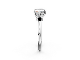 White gold Princess Solitaire Diamond Ring with Six-Prong Setting on a Classic Band_5