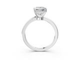 White gold Princess Solitaire Diamond Ring with Six-Prong Setting on a Classic Band_6
