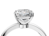White gold Princess Solitaire Diamond Ring with Six-Prong Setting on a Classic Band_7