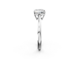White gold Princess Solitaire Diamond Ring with Split Shank and Four-Prong Setting_22