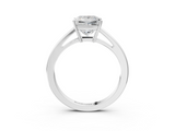 White gold Princess Solitaire Diamond Ring with Split Shank and Four-Prong Setting_23