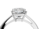 White gold Princess Solitaire Diamond Ring with Split Shank and Four-Prong Setting_24