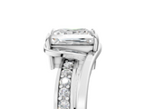 White gold Princess Solitaire Diamond Ring with Split Shank and Prong Setting_149