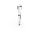 White gold Princess Solitaire Diamond Ring with Tapered Band and Four-Prong Setting_48