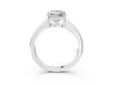 White gold Princess Solitaire Diamond Ring with Tapered Band and Four-Prong Setting_49