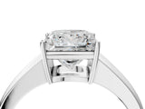 White gold Princess Solitaire Diamond Ring with Tapered Band and Four-Prong Setting_50