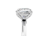 White gold Princess Solitaire Diamond Ring with Thin Band and Four-Prong Setting_8