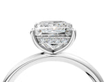 White gold Princess Solitaire Diamond Ring with a Classic Band and Four-Prong Setting 4