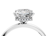 White gold Princess Solitaire Engagement Ring with Cathedral Band and Four-Prong Setting_33
