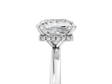 White gold Princess Solitaire Engagement Ring with Cathedral Band and Four-Prong Setting_34