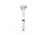 White gold Princess Solitaire Engagement Ring with Four-Prong Setting and Tapered Band_26