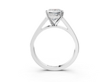 White gold Princess Solitaire Engagement Ring with Four-Prong Setting and Tapered Band_27