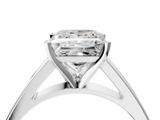 White gold Princess Solitaire Engagement Ring with Four-Prong Setting and Tapered Band_28