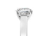 White gold Princess Solitaire Engagement Ring with Four-Prong Setting and Tapered Band_29