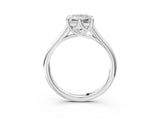 White gold Princess Solitaire Engagement Ring with Six-Prong Setting and Classic Band 4