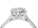 White gold Princess Solitaire Engagement Ring with Six-Prong Setting and Classic Band 5