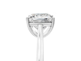 White gold Princess Solitaire Heart Prong Engagement Ring with Tapered Band_56