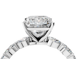 White gold Princess Solitaire Marquise Side Stone Prong Setting Ring_91