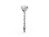 White gold Princess Solitaire Marquise Side Stone Prong Setting Ring_91