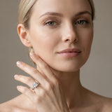 White gold Princess Solitaire Marquise Twist Band with Six-Prong Setting_14