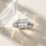 White gold Princess Solitaire Marquise Twist Band with Six-Prong Setting_16