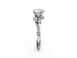White gold Princess Solitaire Marquise Twist Band with Six-Prong Setting_62