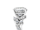 White gold Princess Solitaire Marquise Twist Band with Six-Prong Setting_65