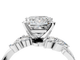White gold Princess Solitaire Marquise Twist Band with Six-Prong Setting_67