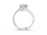 White gold Princess Solitaire Pavé Band Prong Setting Ring_23