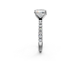 White gold Princess Solitaire Pavé Band with Four-Prong Setting_197