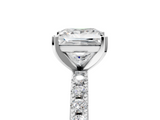 White gold Princess Solitaire Pavé Band with Four-Prong Setting_204