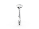 White gold Princess Solitaire Pavé Band with Four-Prong Setting_46