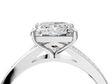 White gold Princess Solitaire Pavé Band with Four-Prong Setting_48